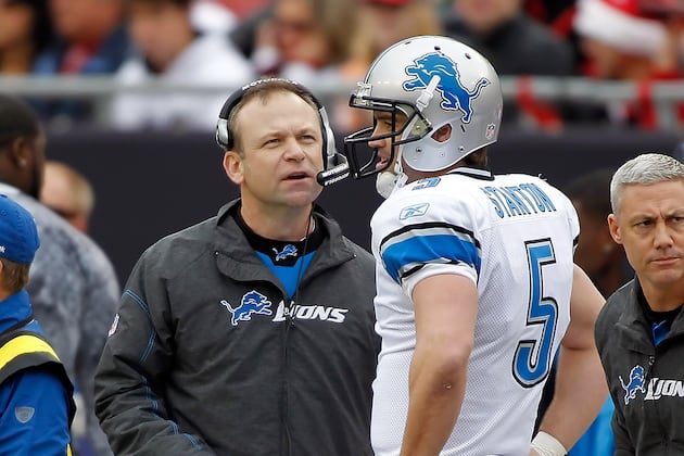 Lions' Coaches Scott Linehan, Shawn Jefferson Have Heated Exchange Late in Loss