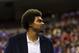 Nov 16, 2012; Philadelphia, PA, USA; Philadelphia 76ers center Andrew Bynum (33) during the third quarter against the Utah Jazz at the Wachovia Center. The Sixers defeated the Jazz 99-93. Mandatory Credit: Howard Smith-US PRESSWIRE
