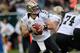 OAKLAND, CA - NOVEMBER 18: Drew Brees #9 of the New Orleans Saints drops back to pass against the Oakland Raiders during the third quarter of an NFL football game at O.co Coliseum on November 18, 2012 in Oakland, California. (Photo by Thearon W. Henderson/Getty Images)