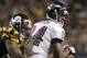 PITTSBURGH, PA - NOVEMBER 18: Ed Dickson #84 of the Baltimore Ravens makes a catch against Lawrence Timmons #94 of the Pittsburgh Steelers during the game on November 18, 2012 at Heinz Field in Pittsburgh, Pennsylvania. (Photo by Justin K. Aller/Getty Images)
