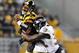 PITTSBURGH, PA - NOVEMBER 18 : Byron Leftwich #4 of the Pittsburgh Steelers gets sacked by James Ihedigbo #32 of the Baltimore Ravens during the fourth quarter on November 18, 2012 at Heinz Field in Pittsburgh, Pennsylvania. Baltimore won the game 13-10. (Photo by Joe Sargent/Getty Images)