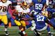 EAST RUTHERFORD, NJ - OCTOBER 21: Running back Alfred Morris #46 of the Washington Redskins is tackled by strong safety Stevie Brown #27 of the New York Giants at MetLife Stadium on October 21, 2012 in East Rutherford, New Jersey. (Photo by Alex Trautwig/Getty Images)