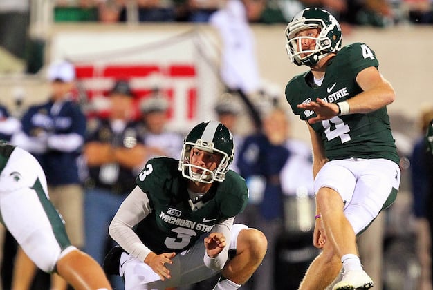 Michigan State's Dan Conroy Takes the Good with the Bad on Field Goals