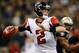 NEW ORLEANS, LA - NOVEMBER 11: Matt Ryan #2 of the Atlanta Falcons throws a pass against the New Orleans Saints at The Mercedes-Benz Superdome on November 11, 2012 in New Orleans, Louisiana. (Photo by Chris Graythen/Getty Images)