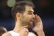 Nov 12, 2012; Toronto, ON, Canada; Toronto Raptors guard Jose Calderon (8) yells to a teammate against the Utah Jazz at the Air Canada Centre. The Jazz beat the Raptors 140-133 in triple overtime. Mandatory Credit: Tom Szczerbowski-US PRESSWIRE