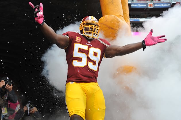 London Fletcher Dealing with Sprained Ankle