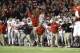 MADISON, WI - NOVEMBER 17: The Ohio State Buckeyes sideline celebrates after the win over the Wisconsin Badgers at Camp Randall Stadium on November 17, 2012 in Madison, Wisconsin. (Photo by Mike McGinnis/Getty Images)