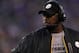 EAST RUTHERFORD, NJ - NOVEMBER 04: Head coach Mike Tomlin of the Pittsburgh Steelers works the sidelines during a game against the New York Giants at MetLife Stadium on November 4, 2012 in East Rutherford, New Jersey. (Photo by Jeff Zelevansky/Getty Images)