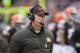 CLEVELAND, OH - NOVEMBER 4: Head coach Pat Shurmur of the Cleveland Browns looks to the score board during the first half against the Baltimore Ravens at Cleveland Browns Stadium on November 4, 2012 in Cleveland, Ohio. (Photo by Jason Miller/Getty Images)