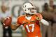 MIAMI GARDENS, FL - NOVEMBER 01: Stephen Morris #17 of the Miami Hurricanes throws the ball against the Virginia Tech Hokies on November 1, 2012 at Sun Life Stadium in Miami Gardens, Florida. (Photo by Joel Auerbach/Getty Images)