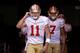 GLENDALE, AZ - DECEMBER 11: Quarterback Alex Smith #11 of the San Francisco 49ers leads teammates out onto the field before the NFL game against the Arizona Cardinals at the University of Phoenix Stadium on December 11, 2011 in Glendale, Arizona. (Photo by Christian Petersen/Getty Images)