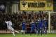 KINGSTON UPON THAMES, ENGLAND - NOVEMBER 17: Peter Vincenti (L) of Aldershot Town takes a free kick during the npower League Two match between AFC Wimbledon and Aldershot Town at the Cherry Red Records Stadium on November 17, 2012 in Kingston upon Thames, England. (Photo by Oli Scarff/Getty Images)