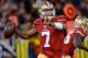 SAN FRANCISCO, CA - NOVEMBER 19: Colin Kaepernick #7 of the San Francisco 49ers rolls out to pass against the Chicago Bears during the third quarter at Candlestick Park on November 19, 2012 in San Francisco, California. The 49ers won the game 32-7. (Photo by Thearon W. Henderson/Getty Images)