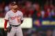 ST. LOUIS, MO - SEPTEMBER 28: Reliever Mike Gonzalez #51 of the Washington Nationals reacts after giving up a two-run home run against the St. Louis Cardinals at Busch Stadium on September 28, 2012 in St. Louis, Missouri. (Photo by Dilip Vishwanat/Getty Images)