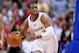 April 4, 2012; Los Angeles, CA, USA; Los Angeles Clippers point guard Chris Paul (3) moves the ball up court against the Los Angeles Lakers during the second half at Staples Center. Mandatory Credit: Gary A. Vasquez-US PRESSWIRE