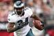 GLENDALE, AZ - SEPTEMBER 23: Running back Bryce Brown #34 of the Philadelphia Eagles rushes the football against the Arizona Cardinals during the NFL game at the University of Phoenix Stadium on September 23, 2012 in Glendale, Arizona. The Carindals defeated the Eagles 27-6. (Photo by Christian Petersen/Getty Images)