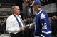 Leafs General Manager Brian Burke (left)