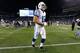 FOXBORO, MA - NOVEMBER 18: Andrew Luck #12 of the Indianapolis Colts runs off of the field following their 59-24 loss to the New England Patriots during the game on November 18, 2012 at Gillette Stadium in Foxboro, Massachusetts. (Photo by Jared Wickerham/Getty Images)