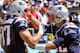 NASHVILLE, TN - SEPTEMBER 09: Quarterback Tom Brady #12 of the New England Patriots congratulates teammate tight end Rob Gronkowski #87 on scoring a touchdown against the Tennessee Titans during their season opener at LP Field on September 9, 2012 in Nashville, Tennessee. (Photo by Frederick Breedon/Getty Images)