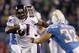 SAN DIEGO, CA - DECEMBER 18: Wide receiver Anquan Boldin #81 of the Baltimore Ravens carries the ball before being brought down by Eric Weddle #32 of the San Diego Chargers in the first half at Qualcomm Stadium on December 18, 2011 in San Diego, California. (Photo by Jeff Gross/Getty Images)