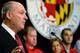 COLLEGE PARK, MD - NOVEMBER 19: Big Ten Commissioner James E. Delany speaks after University of Maryland President Wallace D. Loh announced Maryland's decision to join the Big Ten Conference during a press conference on November 19, 2012 in College Park, Maryland. (Photo by Patrick McDermott/Getty Images)