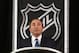 NEW YORK, NY - SEPTEMBER 13: Commissioner Gary Bettman of the National Hockey League speaks to the media at Crowne Plaza Times Square on September 13, 2012 in New York City. (Photo by Bruce Bennett/Getty Images)