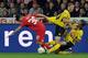BERN, SWITZERLAND - SEPTEMBER 20: (L-R) Suso of Liverpool FC, Christian Schneuwly of BSC Young Boys and Michael Frey of BSC Young Boys fight for the ball during the UEFA Europa League Group A match between BSC Young Boys and Liverpool FC at Stade de Suisse on September 20, 2012 in Bern, Switzerland. (Photo by Harold Cunningham/Getty Images)