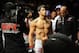 June 8, 2012; Sunrise, FL, USA; Erick SIlva waits to go into the ring for his UFC bout against Charlie Brenneman (not pictured) at BankAtlantic Center. Mandatory Credit: Steve Mitchell-US PRESSWIRE