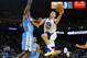 November 10, 2012; Oakland, CA, USA; Golden State Warriors shooting guard Stephen Curry (30) shoots the ball against Denver Nuggets small forward Kenneth Faried (35, left) during the second overtime at ORACLE Arena. The Nuggets defeated the Warriors 107-101 in double overtime. Mandatory Credit: Kyle Terada-US PRESSWIRE