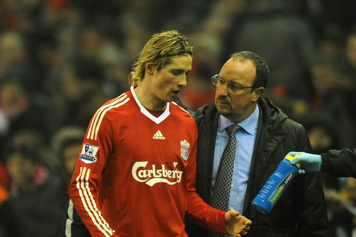 Fernando Torres and Rafa Benitez