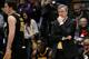 Feb 9, 2012; Evanston, IL, USA; Iowa Hawkeyes head coach Fran McCaffery reacts during the second half against the Northwestern Wildcats at Welsh-Ryan Arena. Northwestern won 83-64. Mandatory Credit: Tommy Giglio-US PRESSWIRE