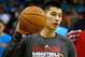 HOUSTON, TX - OCTOBER 12: Jeremy Lin #7 of the Houston Rockets is seen on court during warmups prior to the start of the game against the New Orleans Hornets at the Toyota Center on October 12, 2012 in Houston, Texas. NOTE TO USER: User expressly acknowledges and agrees that, by downloading and or using this photograph, User is consenting to the terms and conditions of the Getty Images License Agreement. (Photo by Scott Halleran/Getty Images)