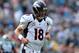 CHARLOTTE, NC - NOVEMBER 11: Peyton Manning #18 of the Denver Broncos during their game at Bank of America Stadium on November 11, 2012 in Charlotte, North Carolina. (Photo by Streeter Lecka/Getty Images)
