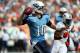 MIAMI GARDENS, FL - NOVEMBER 11: Quarterback Jake Locker #10 of the Tennessee Titans throws against the Miami Dolphins at Sun Life Stadium on November 11, 2012 in Miami Gardens, Florida. (Photo by Marc Serota/Getty Images)