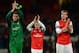 All smiles at The Emirates on Wednesday night