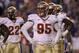 November 26, 2011; Gainesville FL, USA; Florida State Seminoles defensive end Bjoern Werner (95) during the second half against the Florida Gators at Ben Hill Griffin Stadium. Florida State Seminoles defeated the Florida Gators 21-7. Mandatory Credit: Kim Klement-US PRESSWIRE