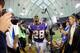 MINNEAPOLIS, MN - NOVEMBER 11: Adrian Peterson #28 of the Minnesota Vikings looks on after the game against the Detroit Lions on November 11, 2012 at Mall of America Field at the Hubert H. Humphrey Metrodome in Minneapolis, Minnesota. (Photo by Hannah Foslien/Getty Images)