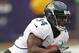 MINNEAPOLIS, MN - SEPTEMBER 09: Jalen Parmele #34 of the Jacksonville Jaguars during the opening day against the Minnesota Vikings September 9, 2012 at Mall of America Field at the Hubert H. Humphrey Metrodome in Minneapolis, Minnesota. The Vikings defeated the Jaguars 26-23 in overtime. (Photo by Andy King/Getty Images)