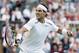 June 28, 2012; London, ENGLAND; Rafael Nadal (ESP) reacts during his match against Lukas Rosol (CZE) on day four of the 2012 Wimbledon Championships at the All England Lawn Tennis Club. Mandatory Credit: Susan Mullane-US PRESSWIRE