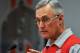 COLUMBUS, OH - MARCH 30: Head Coach Jim Tressel speaks to the media during a press conference before the start of Spring practices at the Woody Hayes Athletic Center at The Ohio State University on March 30, 2011 in Columbus, Ohio. (Photo by Jamie Sabau/Getty Images)