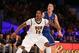 Nov 23, 2012; Paradise Island, BAHAMAS; Virginia Commonwealth Rams forward Juvonte Reddic (15) battles Duke Blue Devils forward Mason Plumlee (5) for a rebound during the 2012 Battle 4 Atlantis in the Imperial Arena at the Atlantis Resort. Mandatory Credit: Kevin Jairaj-US PRESSWIRE