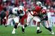 TUSCALOOSA, AL - NOVEMBER 24: Eddie Lacy #42 of the Alabama Crimson Tide drives against Kenneth Carter #92 and Chris Davis #11 of the Auburn Tigers at Bryant-Denny Stadium on November 24, 2012 in Tuscaloosa, Alabama. (Photo by Kevin C. Cox/Getty Images)