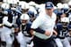 Sep 1, 2012; University Park, PA, USA; Penn State Nittany Lions head coach Bill O'Brien leads the team onto the field prior to the game against Ohio Bobcats the at Beaver Stadium. Mandatory Credit: Andrew Weber-US Presswire