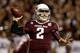 COLLEGE STATION, TX - NOVEMBER 24: Johnny Manziel #2 of the Texas A&M Aggies looks to pass during their game against the Missouri Tigers at Kyle Field on November 24, 2012 in College Station, Texas. (Photo by Scott Halleran/Getty Images)