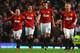 MANCHESTER, ENGLAND - NOVEMBER 24: Paul Scholes of Manchester United and his team-mates react after conceding the opening goal during the Barclays Premier League match between Manchester United and Queens Park Rangers at Old Trafford on November 24, 2012 in Manchester, England. (Photo by Laurence Griffiths/Getty Images)