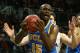 Nov. 20, 2012; Brooklyn, NY, USA; UCLA Bruins guard/forward Shabazz Muhammad (15) grabs a rebound from Georgia Bulldogs forward Nemanja Djurisic (42) during the second half at the Legends Classic at Barclays Center. UCLA won 60-56. Mandatory Credit: Debby Wong-US PRESSWIRE