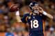DENVER, CO - NOVEMBER 18: Quarterback Peyton Manning #18 of the Denver Broncos throws a pass against the San Diego Chargers at Sports Authority Field Field at Mile High on November 18, 2012 in Denver, Colorado. The Broncos defeated the Chargers 30-23. (Photo by Justin Edmonds/Getty Images)
