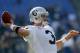 BALTIMORE, MD - NOVEMBER 11: Quarterback Carson Palmer #3 of the Oakland Raiders throws a pass while warming up before the start of the Raiders game against the Baltimore Ravens at M&T Bank Stadium on November 11, 2012 in Baltimore, Maryland. (Photo by Rob Carr/Getty Images)
