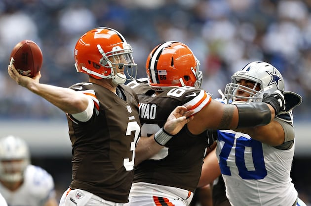 Weeden Disputes Reports He Is Upset with Play Calling