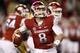FAYETTEVILLE, AR - NOVEMBER 23: Tyler Wilson #8 of the Arkansas Razorbacks throws a pass against the LSU Tigers at Razorback Stadium on November 23, 2012 in Fayetteville, Arkansas. The Tigers defeated the Razorbacks 20-13. (Photo by Wesley Hitt/Getty Images)